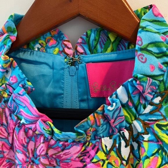 Lilly Pulitzer Adalina Romper Seabreeze Blue Walking On Sunshine NWT - Picture 4 of 16